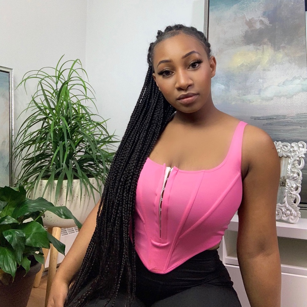 Pink corset top